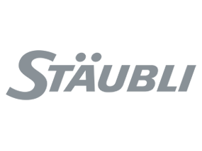 Falex as nossas marcas Logotipo da marca Staübli: conectores eléctricos e de fluídos e robótica