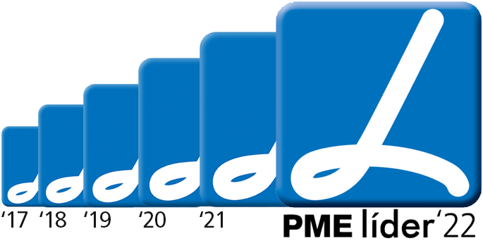 Falex distinguida como PME Líder 2022, logotipos desde 2017