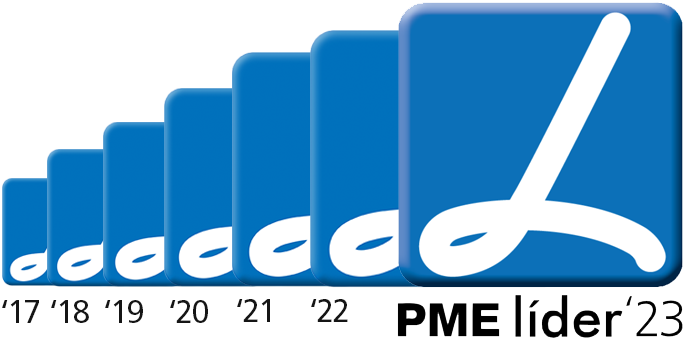 Falex distinguida como PME Líder 2023, logotipos desde 2017